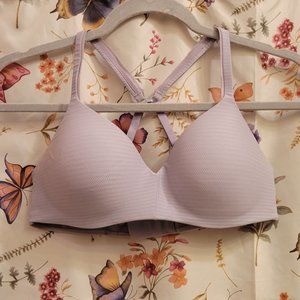 Hanes Purple 34B Back-Closure Wireless Bra